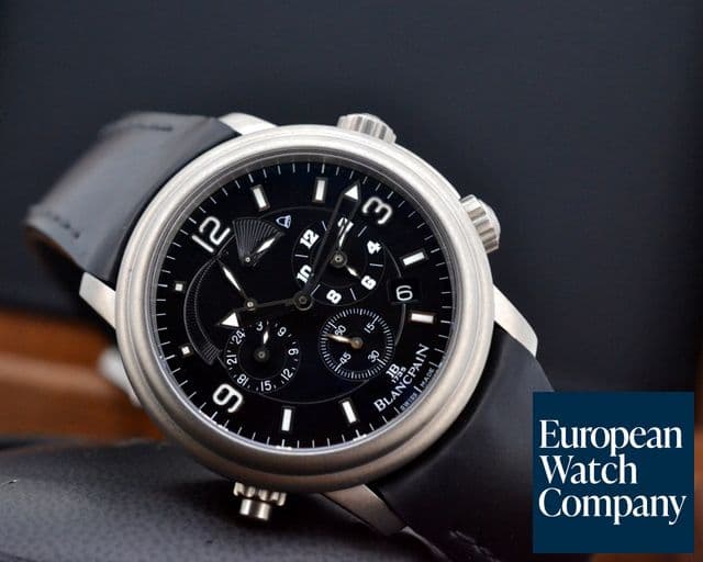 Image of Blancpain Leman Alarm GMT Titanium / Rubber