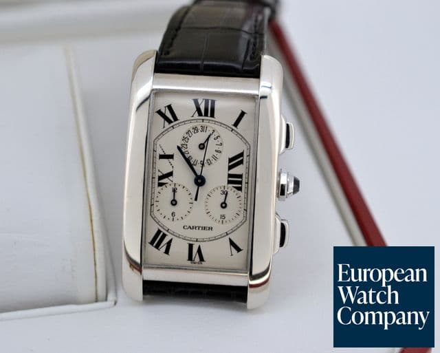 Image of Cartier Tank Americaine Chronograph 18K White Gold