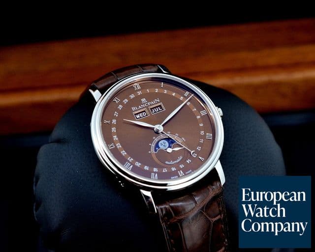 Image of Blancpain Villeret Complete Calendar Moonphase 18K White Gold