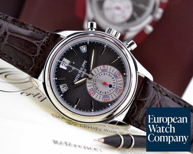Image of Patek Philippe Annual Calendar Chronograph Platinum Grey Dial 
