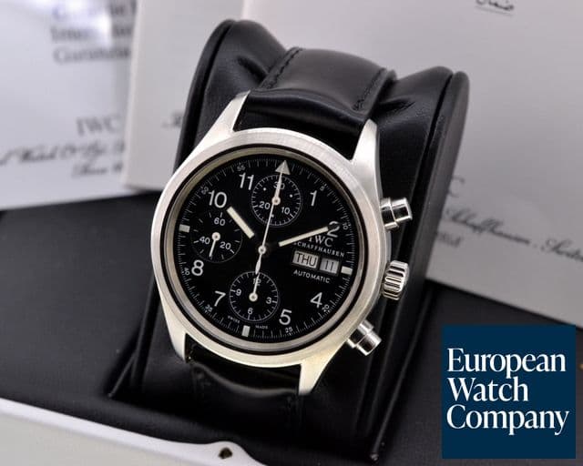 Image of IWC Pilot Chronograph SS Black Dial