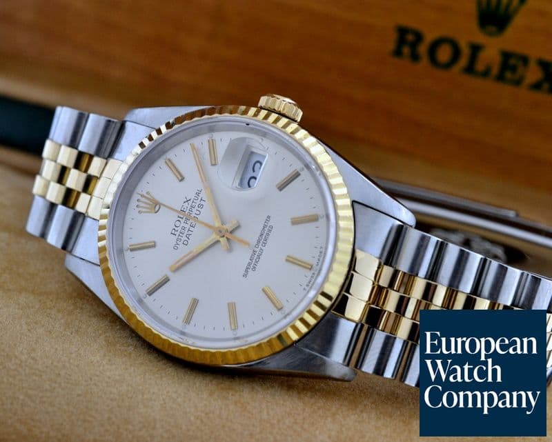 Image of Rolex Datejust Silver Dial Jubilee 18K / SS 
