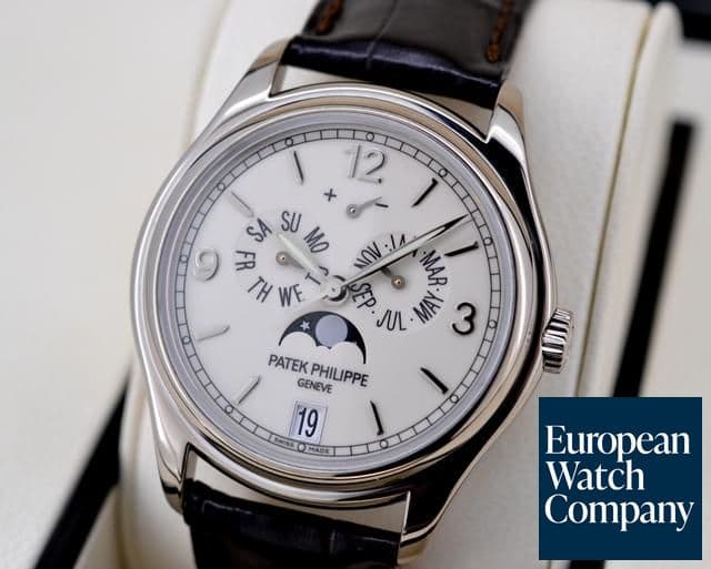 Image of Patek Philippe Annual Calendar 18K White Gold Porcelain Dial 

