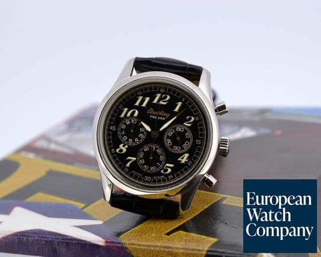 Image of Breitling Navitimer Premier Black Dial SS / Alligator 