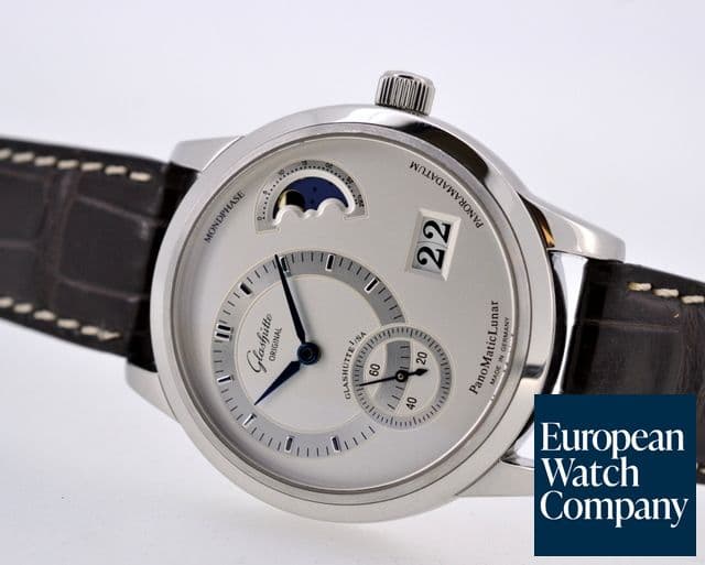 Image of Glashutte Original PanoMaticLunar SS Silver Dial 