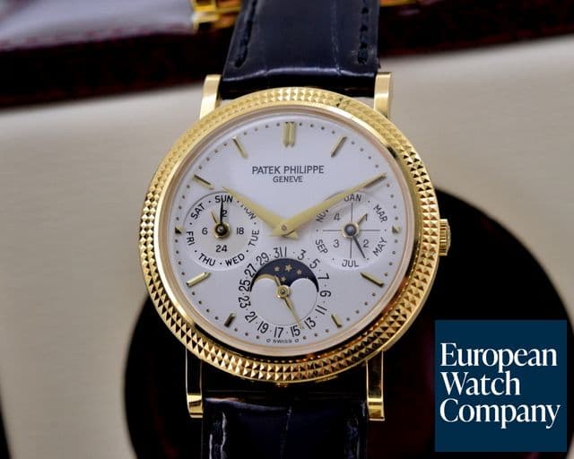 Image of Patek Philippe Perpetual Calendar 18K Yellow Gold Hobnail Bezel