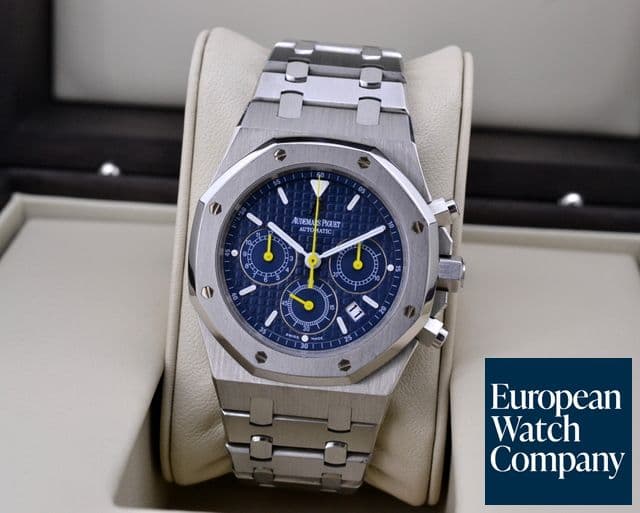Image of Audemars Piguet Royal Oak "MOTREUX GRAND PRIX" Blue Dial SS / SS 