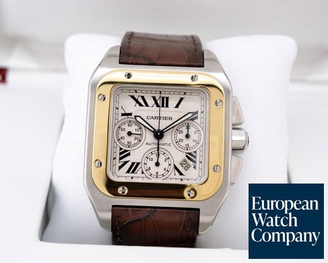 Image of Cartier Santos 100 Chronograph XL SS / 18K