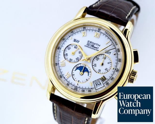 Image of Zenith Chronomaster Calendar Chronograph Yellow Gold / Enamel Dial 
