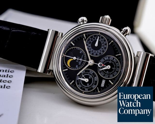 Image of IWC Da Vinci Perpetual Chronograph Black SS / Alligator  