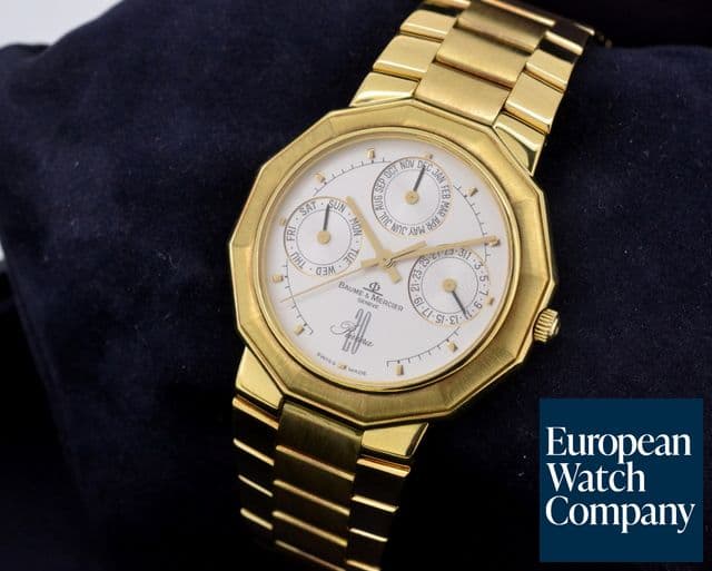 Image of Baume & Mercier Riviera Complete Calendar 18K Yellow Gold 