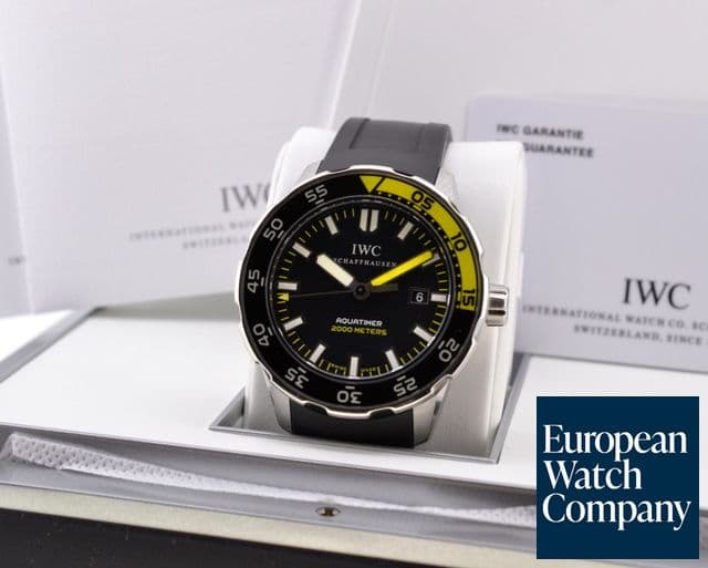 Image of IWC Aquatimer 2000 Black Dial SS / Rubber