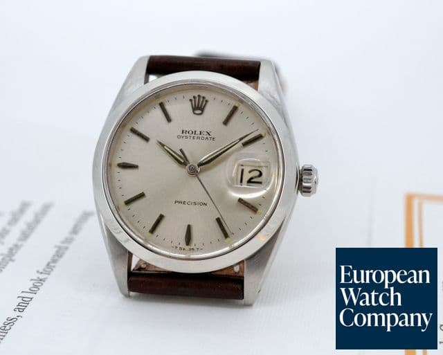 Image of Rolex Oyster Date Precision SS Silver Dial 