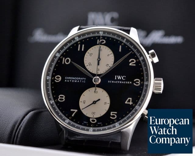 Image of IWC Portuguese Chronograph Black / Silver Dial