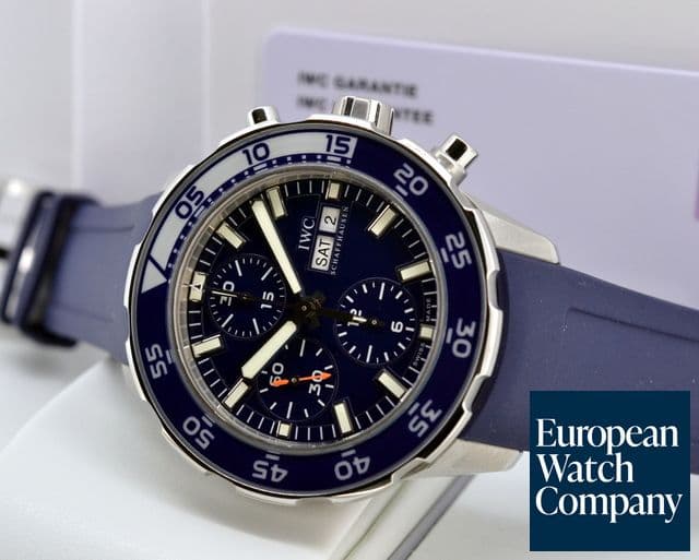 Image of IWC Aquatimer Chronograph Blue Dial SS / Rubber 
