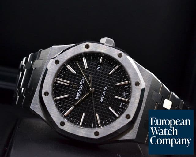Image of Audemars Piguet Royal Oak Black Dial SS / SS 