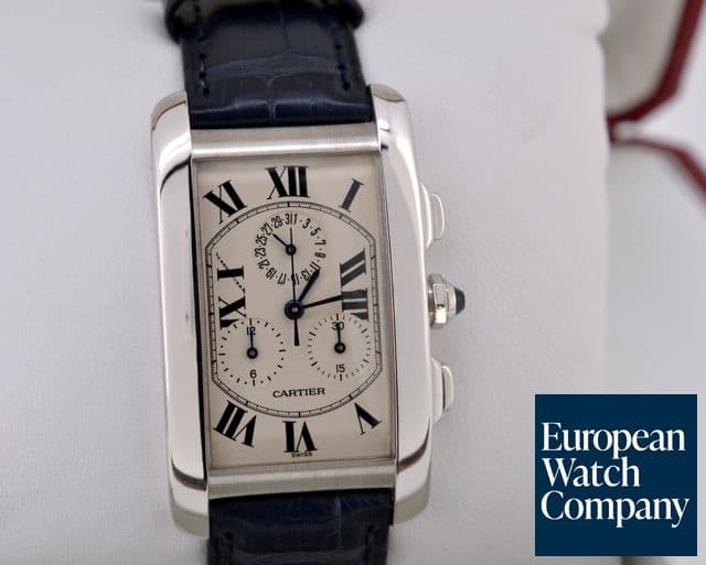 Image of Cartier Tank Americaine Chronograph 18K White Gold