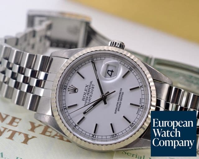 Image of Rolex Datejust White Stick Dial SS / SS
