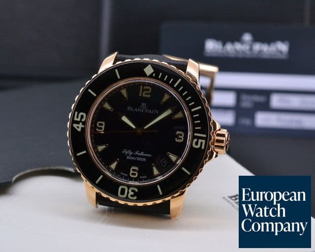 Image of Blancpain Fifty Fathoms 18K Rose Gold / Kevlar 