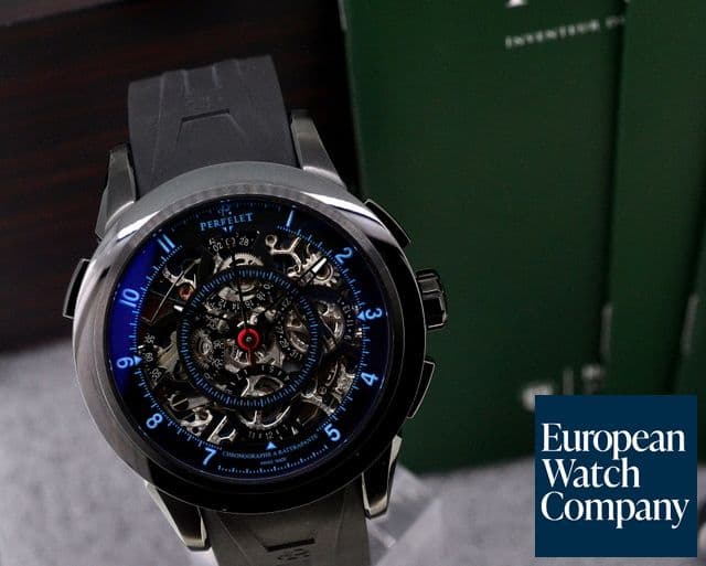 Image of Perrelet Split Second Chronograph Skeleton Dial DLC
