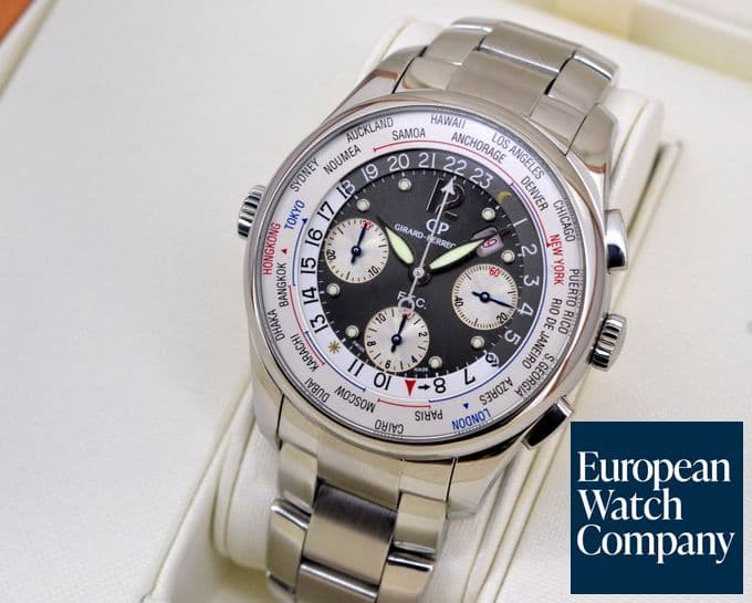 Image of Girard Perregaux World Time WW.TC Chronograph Grey Dial SS / SS
