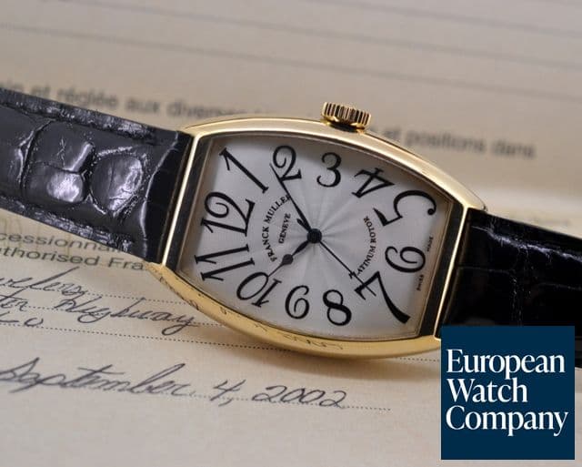 Image of Franck Muller Cintree Curvex Casablanca 18K Yellow Gold / Silver Dial 