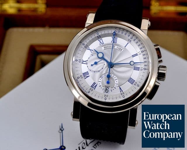 Image of Breguet Marine Chronograph 18K White Gold / Rubber
