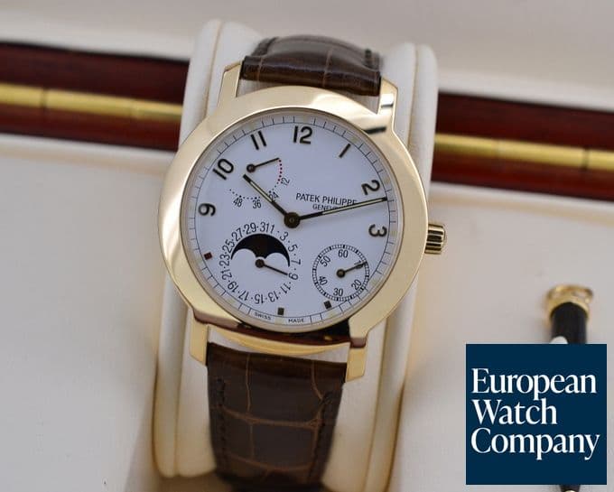 Image of Patek Philippe Moon Phase Power Reserve White Dial 18K Yellow Gold 