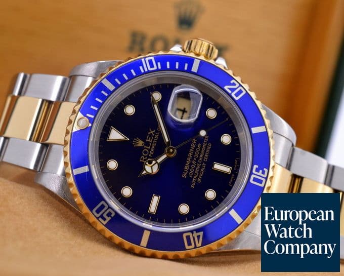 Image of Rolex Submariner 18K Yellow Gold / SS Blue Dial 