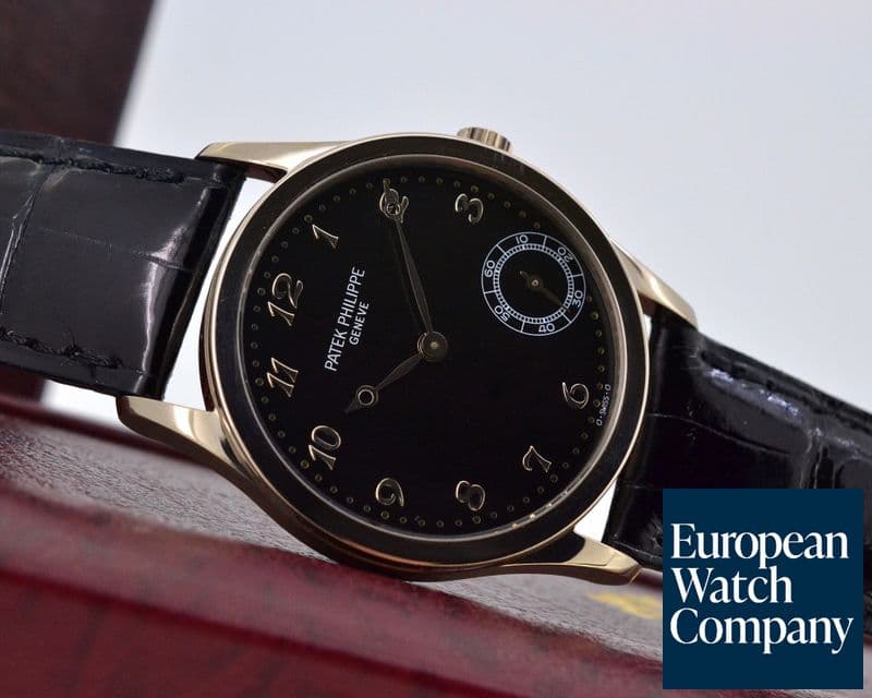 Image of Patek Philippe Calatrava Automatic Black Arabic Dial 18k White Gold