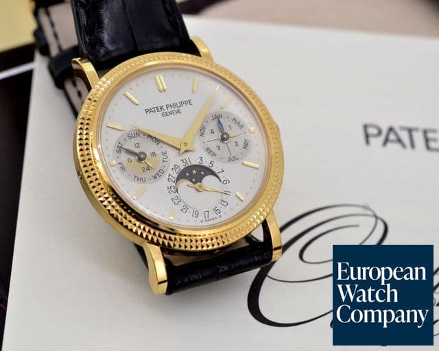 Image of Patek Philippe Perpetual Calendar 18K Yellow Gold Hobnail Bezel