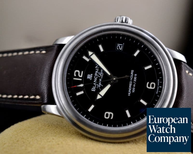 Image of Blancpain Leman Aqualung Ultra Slim SS / Leather
