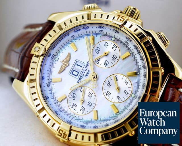 Image of Breitling Crosswind Special Chronograph 18K Yellow Gold / MOP Dial 