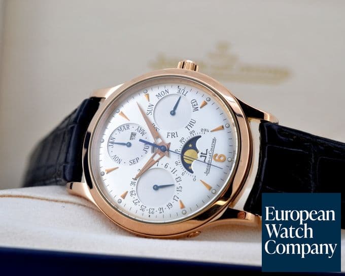 Image of Jaeger LeCoultre Master Perpetual Calendar Silver Dial 18K Rose Gold