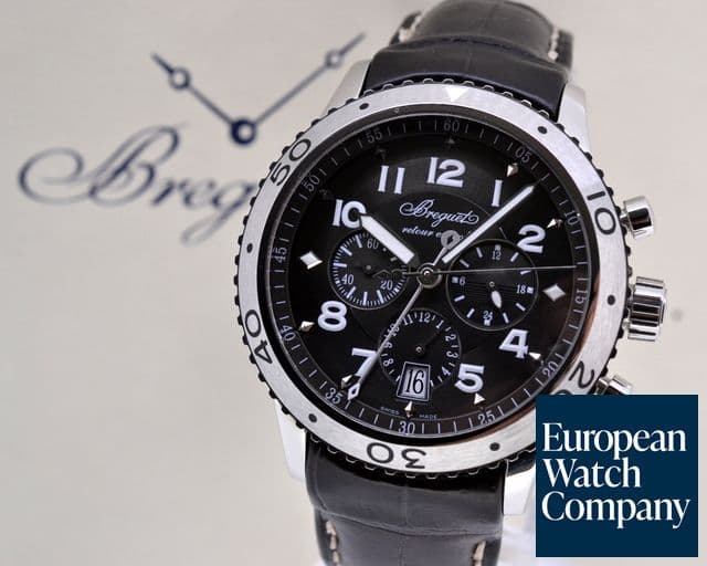 Image of Breguet Type XXI Flyback SS / Brown Alligator  