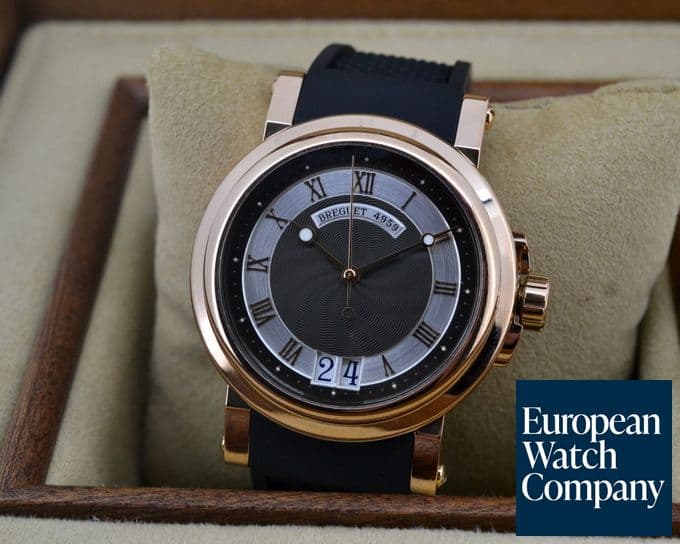 Image of Breguet Marine Automatic Big Date 18K Rose Gold / Rubber