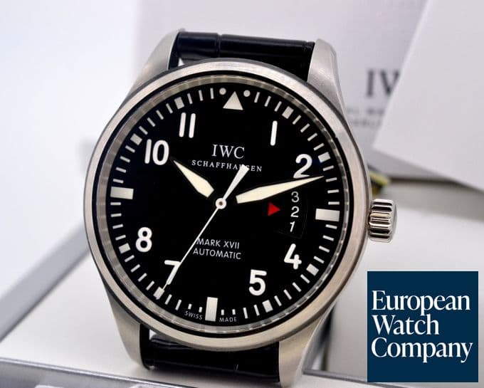 Image of IWC Mark XVII Black Dial SS / Alligator UNWORN