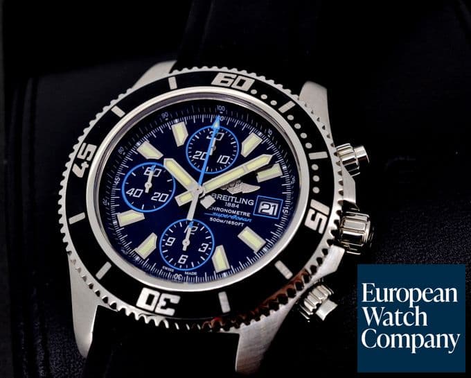 Image of Breitling SuperOcean Chronograph II Blue Accents SS / Rubber 