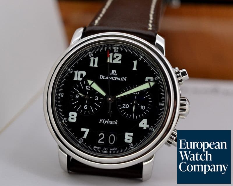 Image of Blancpain Flyback Chronograph Big Date SS Black Dial