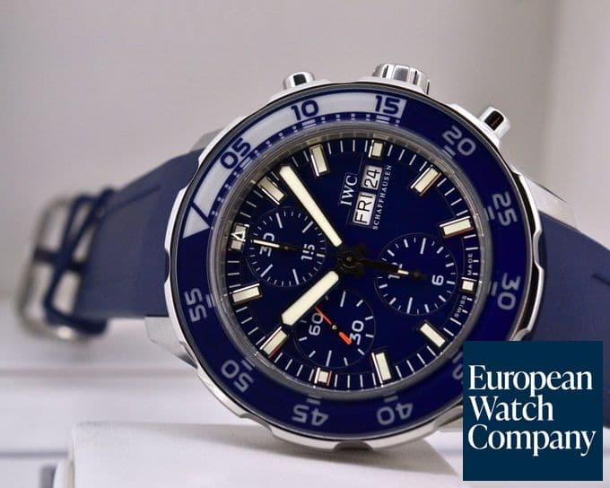 Image of IWC Aquatimer Chronograph Blue Dial SS / Rubber 