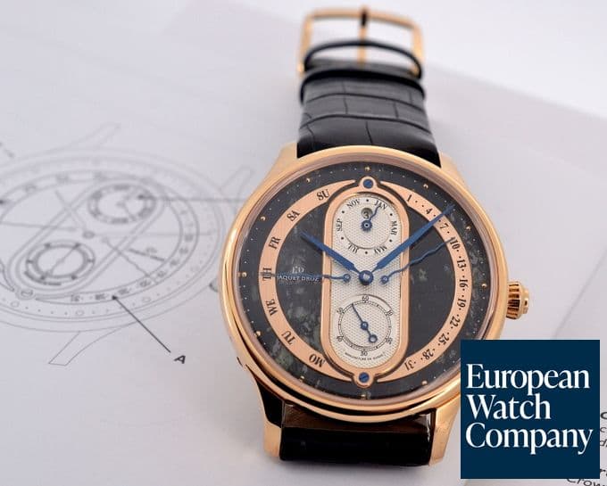 Image of Jaquet Droz Quantieme Perpetual Calendar Serpentine Dial 18K Rose Gold