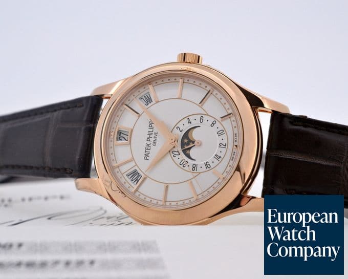 Image of Patek Philippe Annual Calendar Silver Dial 18K Rose Gold 

