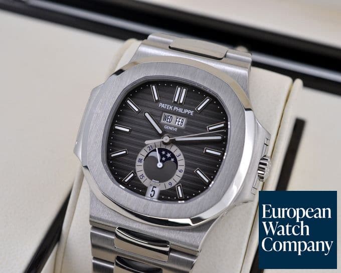 Image of Patek Philippe Nautilus Annual Calendar Moon Grey Dial SS / SS