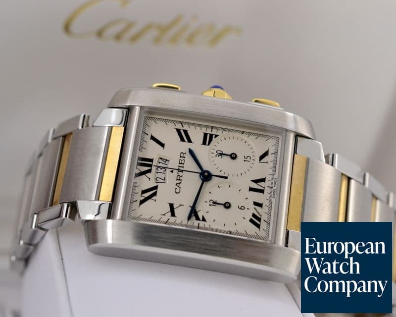 Image of Cartier Tank Francaise Chronograph 18K Yellow Gold / SS UNWORN