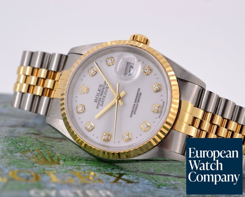 Image of Rolex Datejust White Diamond 18K Yellow Gold / SS