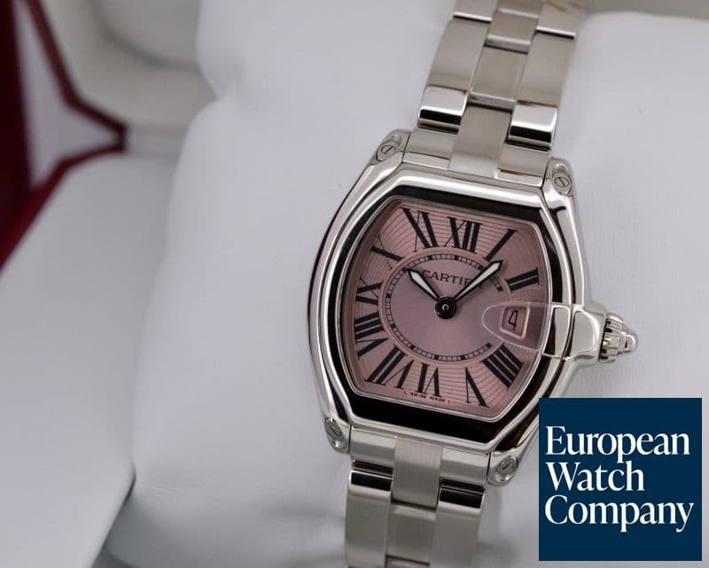 Image of Cartier Roadster Ladies Pink Dial SS / SS UNWORN