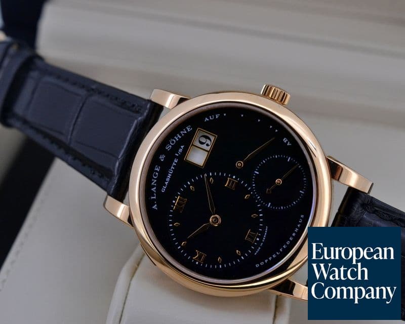 Image of A. Lange and Sohne Lange 1 18K Rose Gold Black Dial 