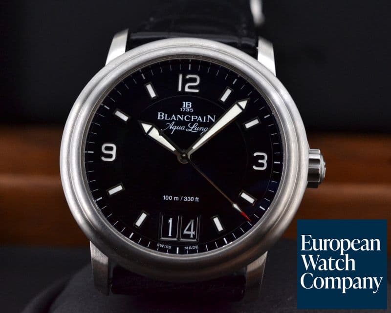Image of Blancpain Aqualung SS Big Date SS / Alligator  