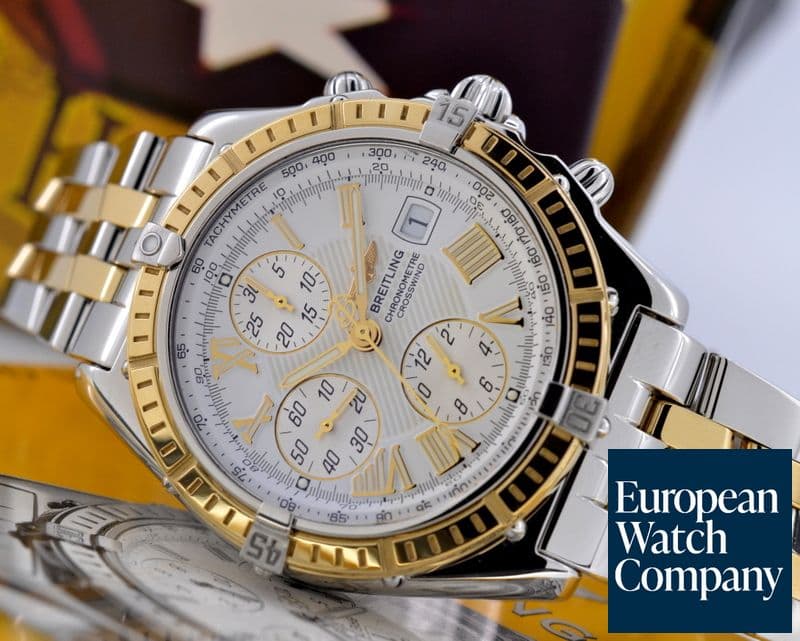 Image of Breitling Crosswind White Dial SS / 18K Yellow Gold