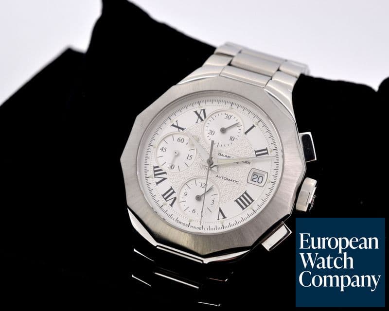 Image of Baume & Mercier Riviera XL Chronograph White Dial SS / SS 